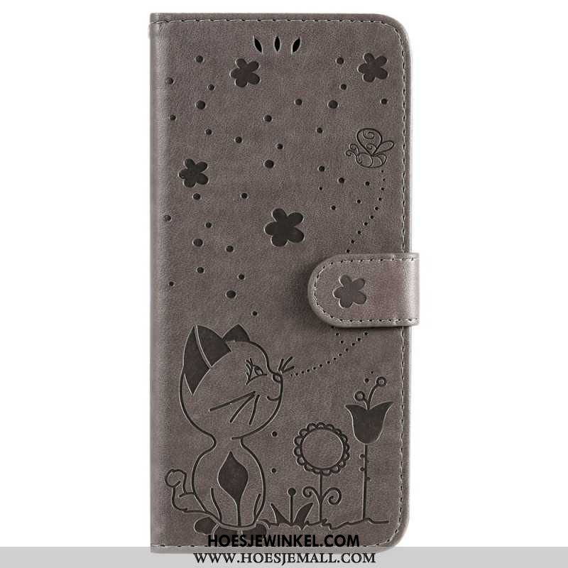 Flip Case Leren Samsung Galaxy S24 Fe Kat En Bij