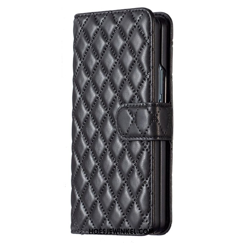 Flip Case Leren Samsung Galaxy Z Fold 6 Gewatteerd