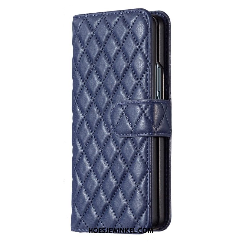 Flip Case Leren Samsung Galaxy Z Fold 6 Gewatteerd