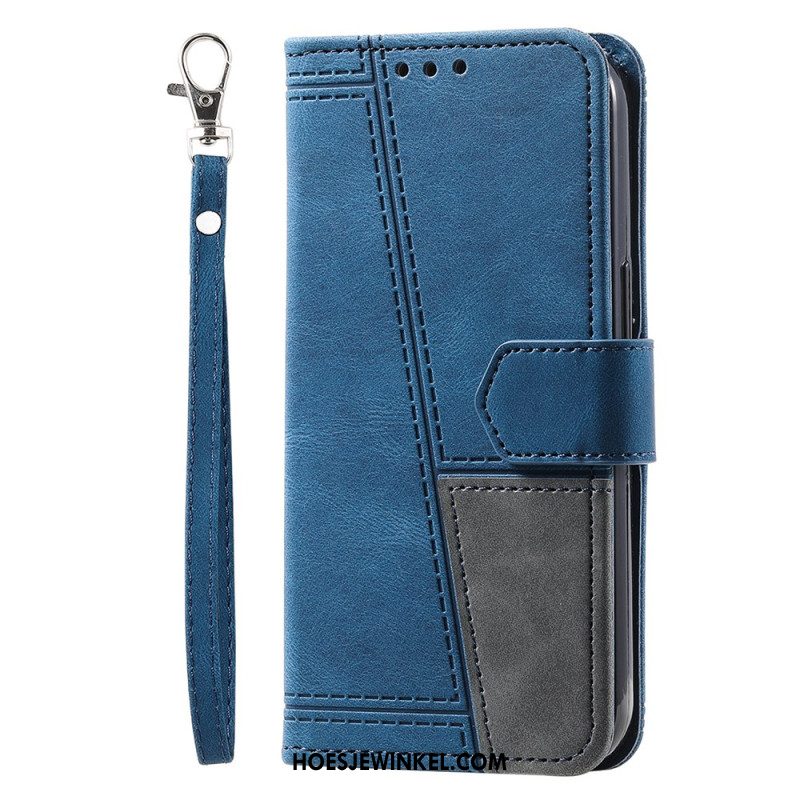 Flip Case Leren Xiaomi 14 Pro Ttudrch Lanyard Rfid-blokkering