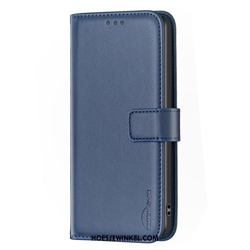 Flip Case Leren Xiaomi Redmi Note 13 4g Klassieke Binfen Kleur