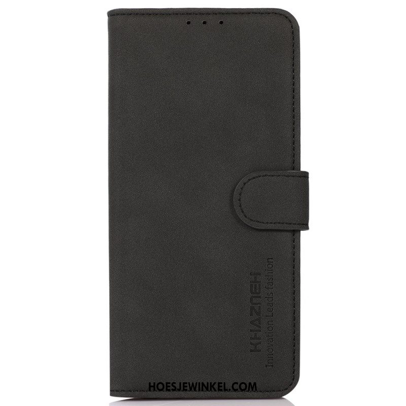 Flip Case Leren Xiaomi Redmi Note 13 Pro Plus 5g Khazneh Suède-effect