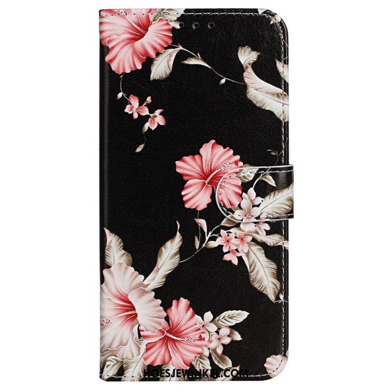 Flip Case Leren iPhone 16 Marmereffect