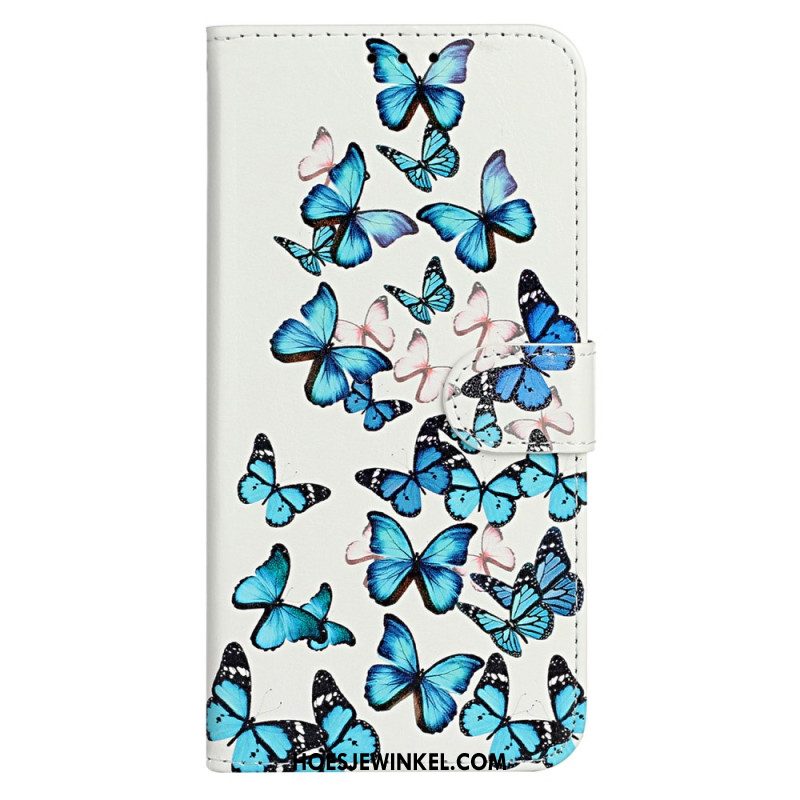 Flip Case Leren iPhone 16 Marmereffect