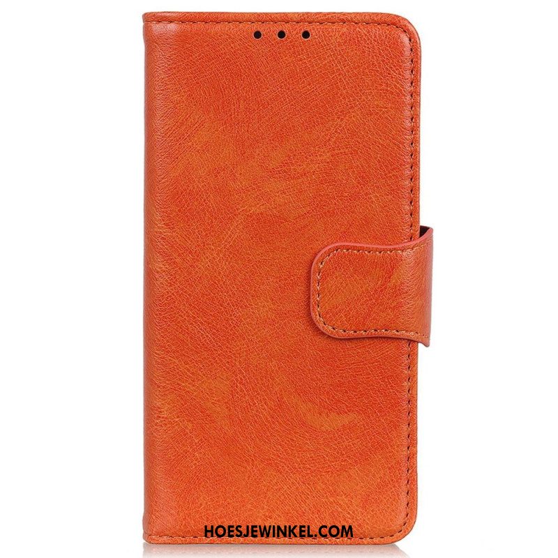 Flip Case Leren iPhone 16 Plus Nappatextuur