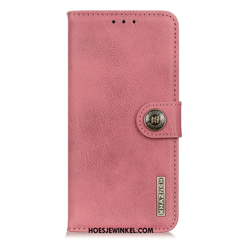 Flip Case Leren iPhone 16 Pro Khazneh