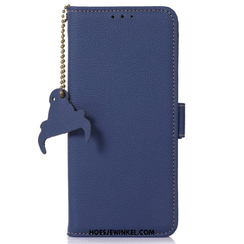 Flip Case Leren iPhone 16 Pro Litchi-textuurleer