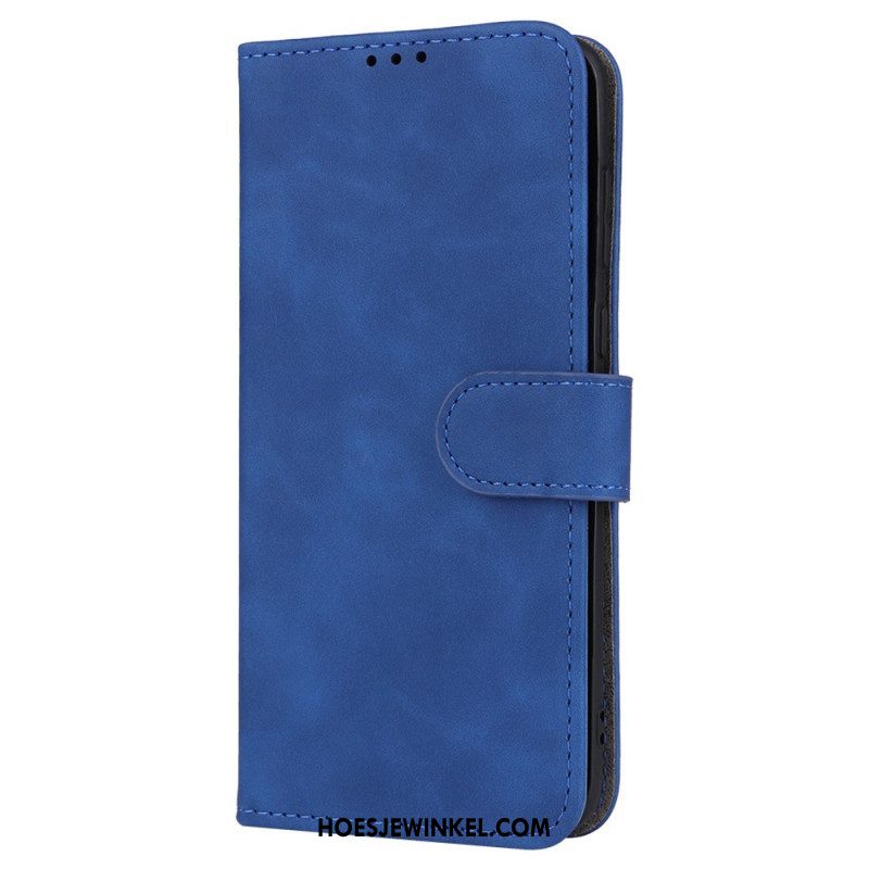 Flip Case voor Huawei P60 Pro Met Ketting Effen Kunstleer Met Riem