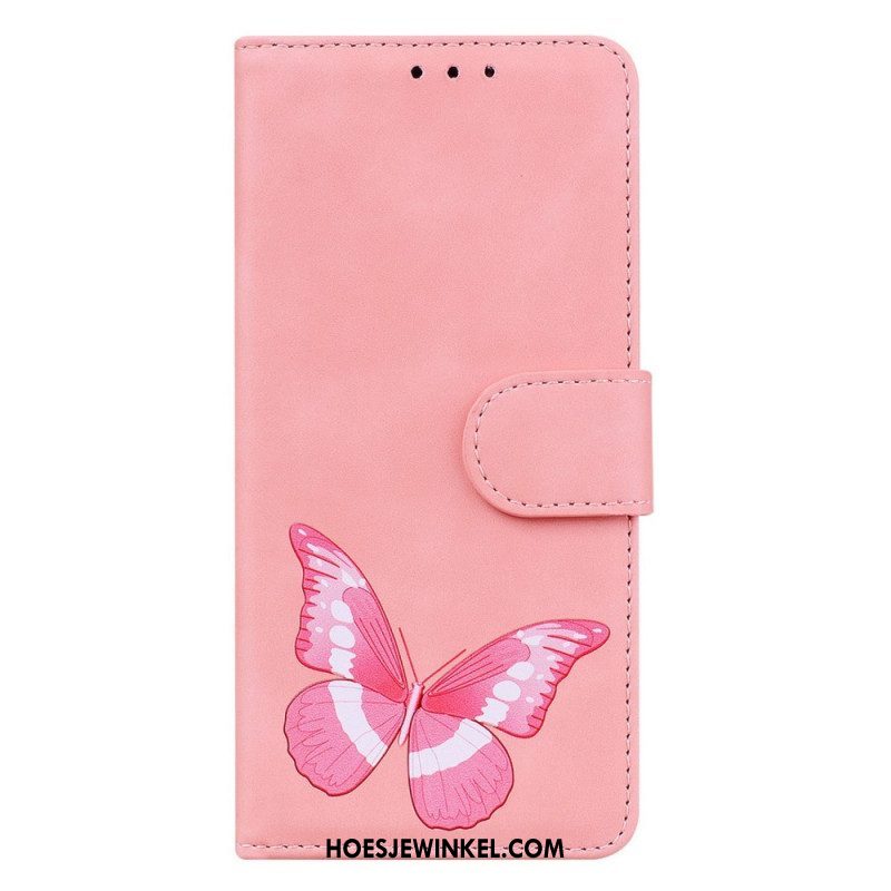 Flip Case voor Samsung Galaxy A14 / A14 5G Vlinder Ontwerp