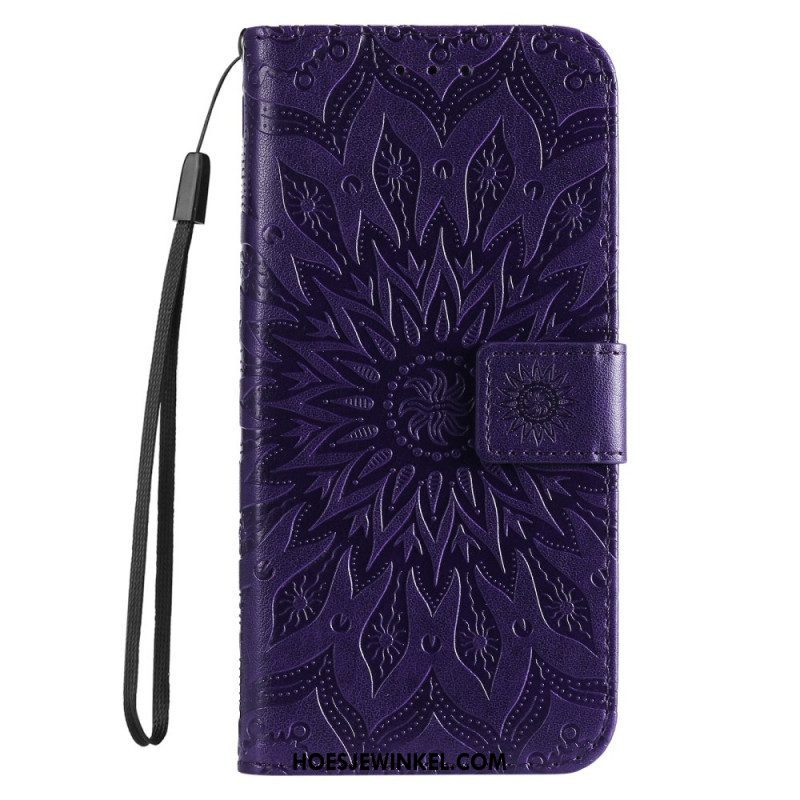 Flip Case voor Samsung Galaxy S22 Ultra 5G Zonnebloem