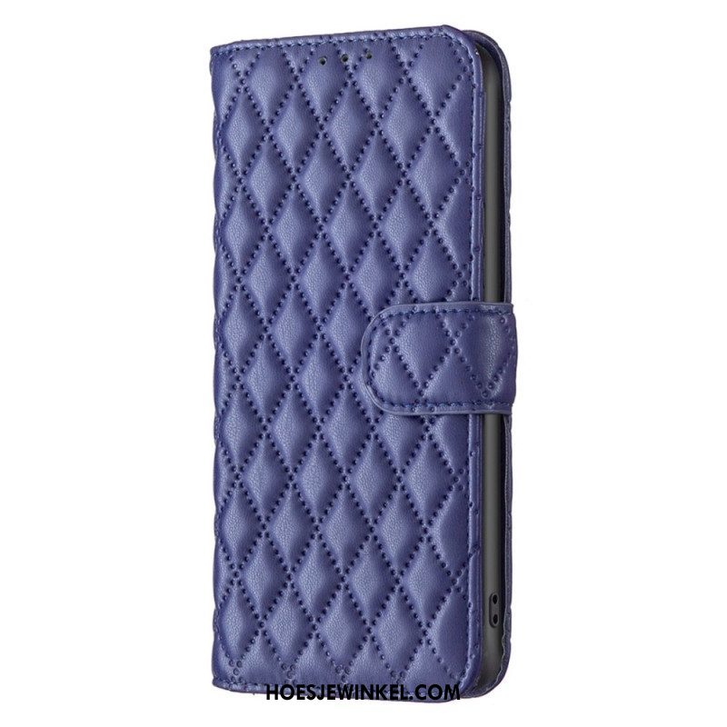 Flip Case voor Samsung Galaxy S23 5G Gewatteerde Binfen Kleur