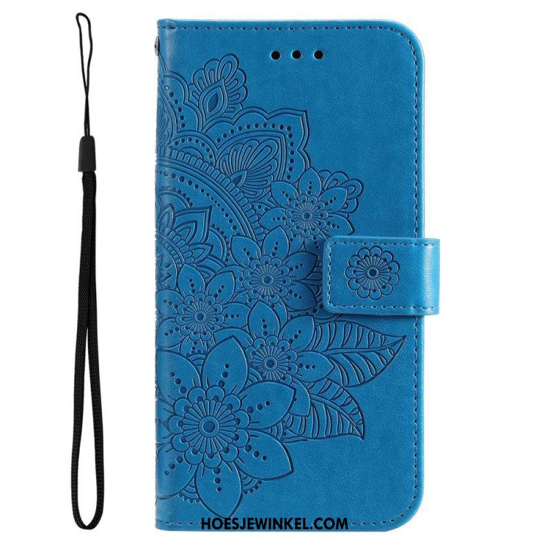 Flip Case voor Samsung Galaxy S23 Plus 5G Met Ketting Strakke Mandala