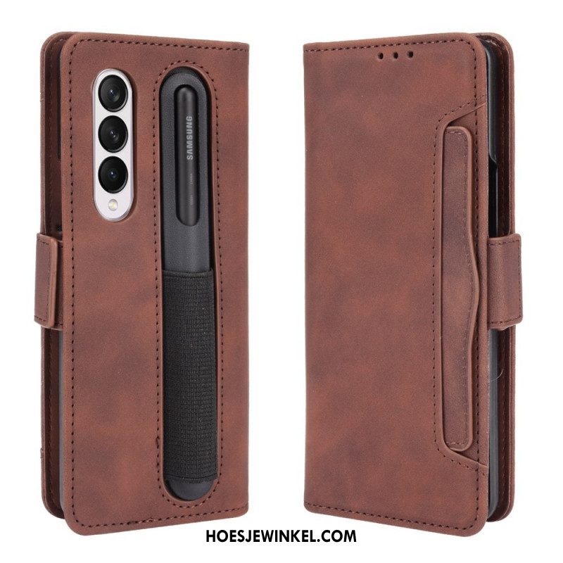 Flip Case voor Samsung Galaxy Z Fold 3 5G Eersteklas Stylushouder