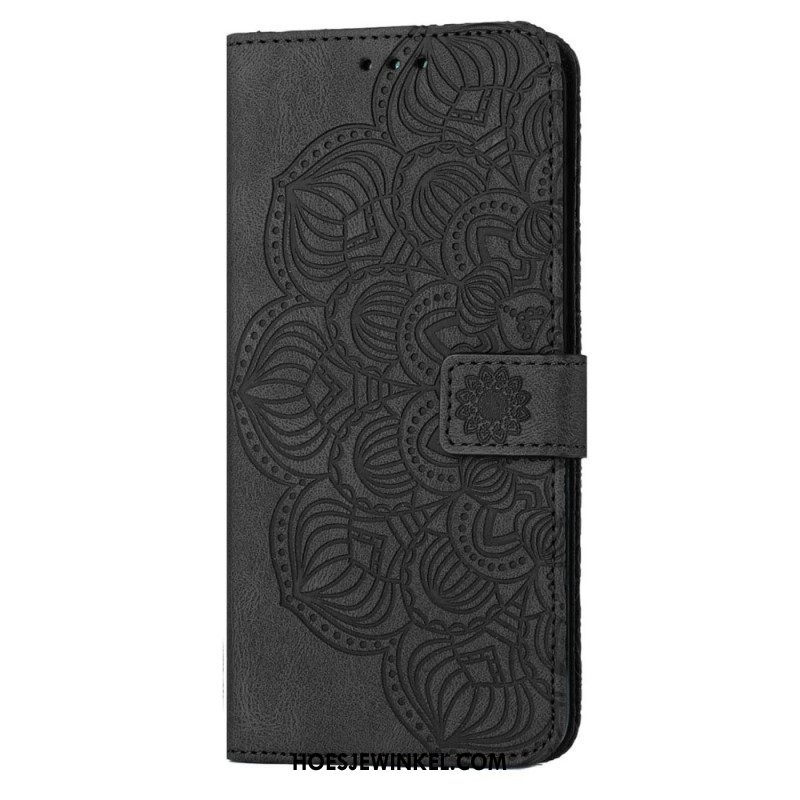 Flip Case voor Xiaomi 12T / 12T Pro Met Ketting Barokke Mandala Met Bandjes