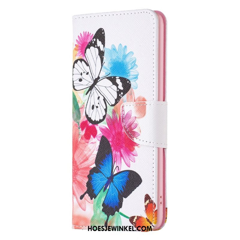 Flip Case voor Xiaomi 13 Aquarel Vlinders