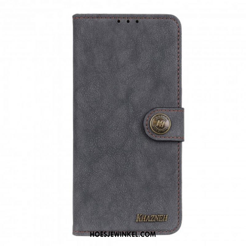 Flip Case voor Xiaomi Redmi Note 10 5G Khazneh Retro Splitleer