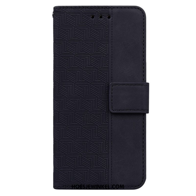 Flip Case voor Xiaomi Redmi Note 12 5G Met Ketting Patroon Met Bandjes