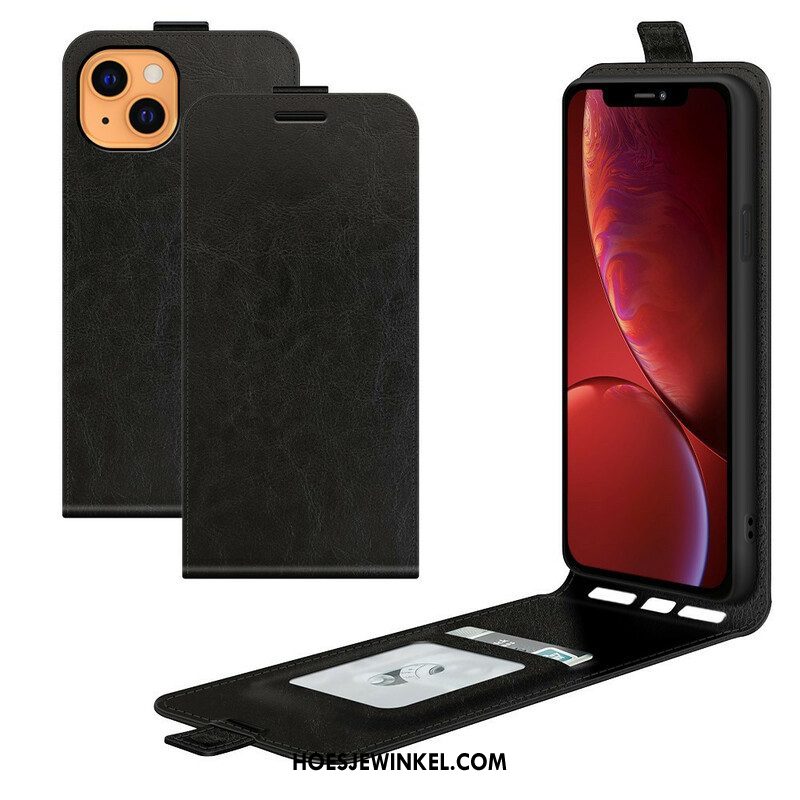 Flip Case voor iPhone 13 Mini Folio-hoesje Verticale Flap Leer Effect