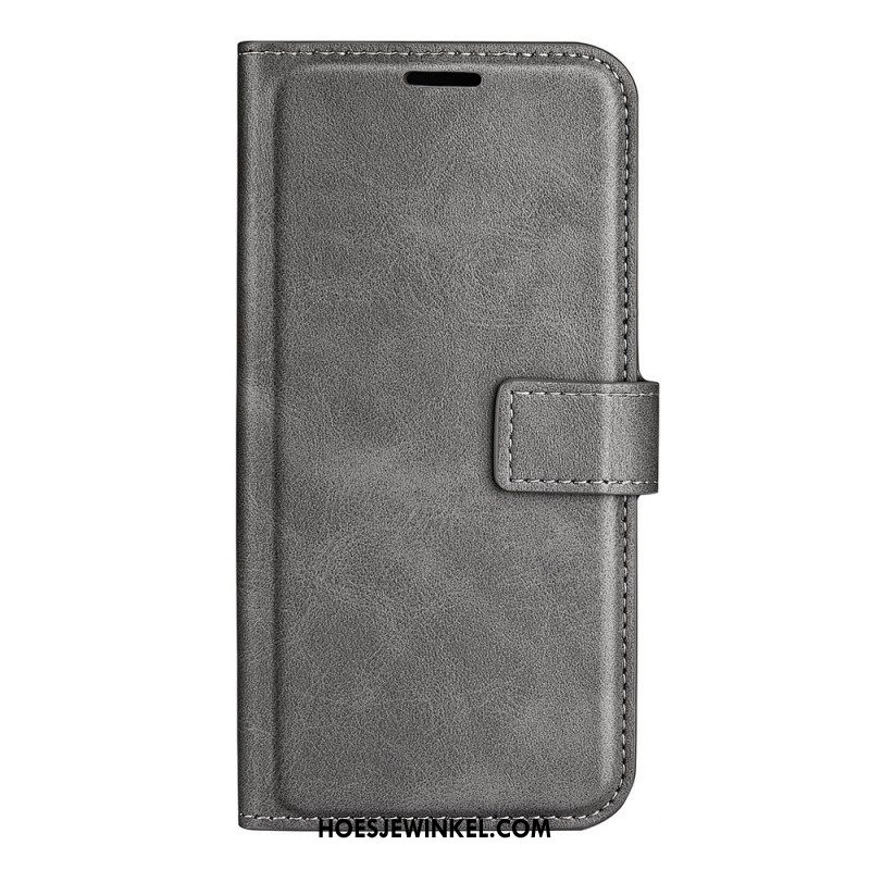 Flip Case voor iPhone 14 Leer Textuur