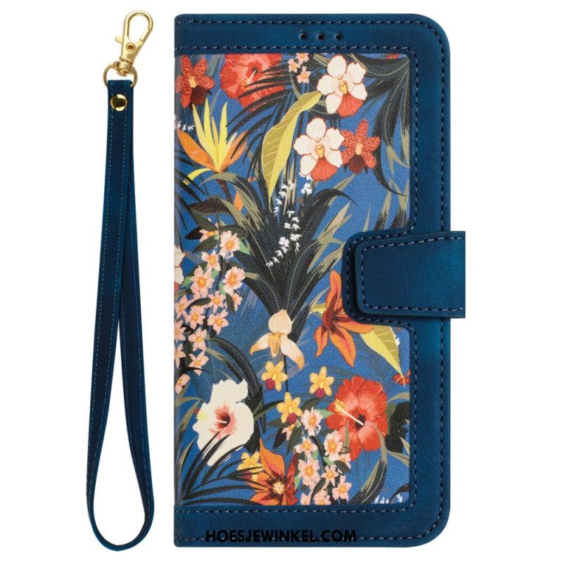 Flip Case voor iPhone 15 Plus Luxe Bloemen