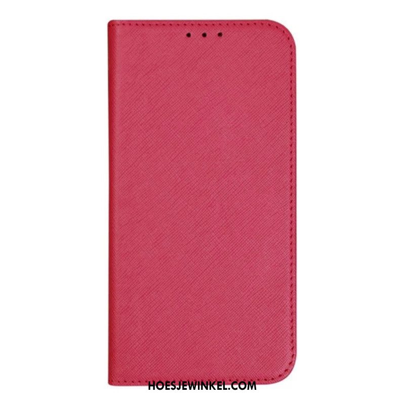 Folio-hoesje Oneplus 12 5g Kruistextuur Bescherming Hoesje