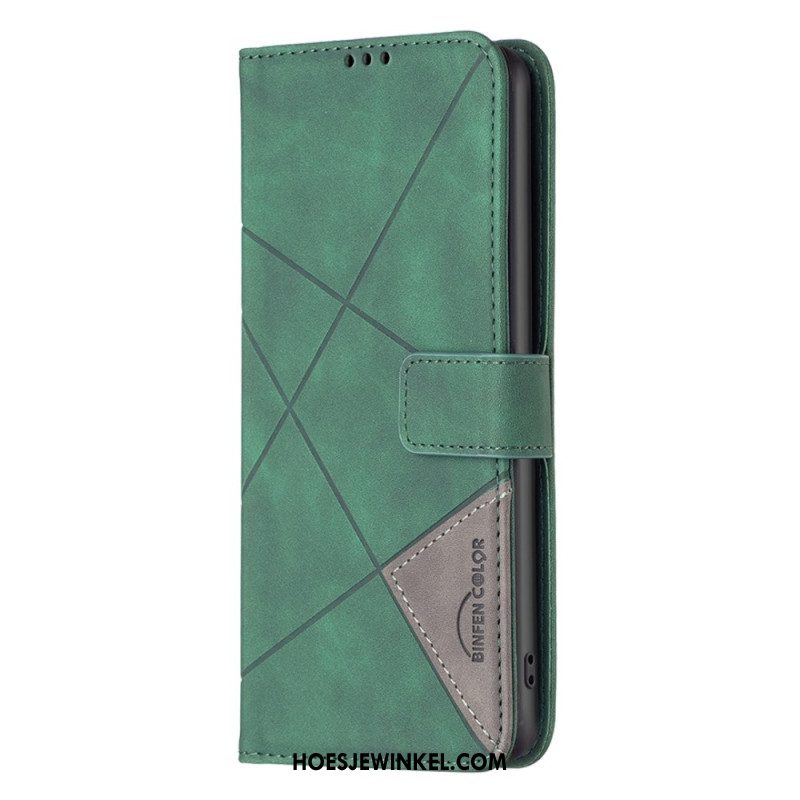 Folio-hoesje Oneplus 12 5g Telefoonhoesje Binfen Kleur Geometrisch Patroon