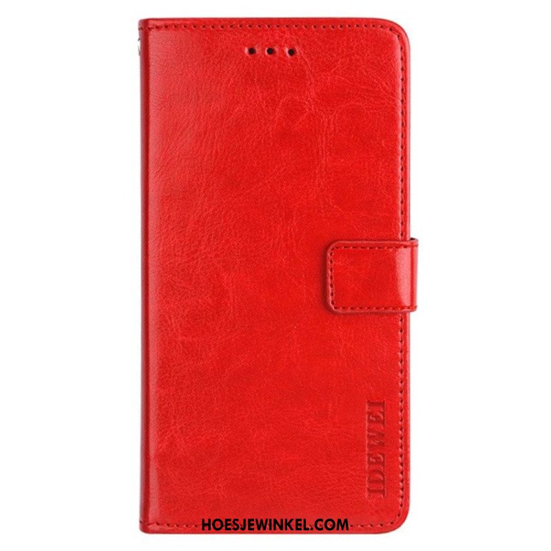 Folio-hoesje Oneplus 12 5g Telefoonhoesje Kunstleer Retro Idewei