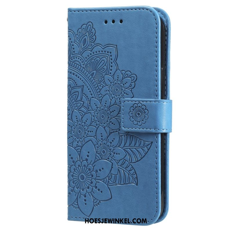 Folio-hoesje Oppo Reno 11 5g Telefoonhoesje Bloemmotief Met Riempje