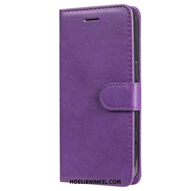 Folio-hoesje Oppo Reno 11f 5g Effen Kunstleer Met Riem