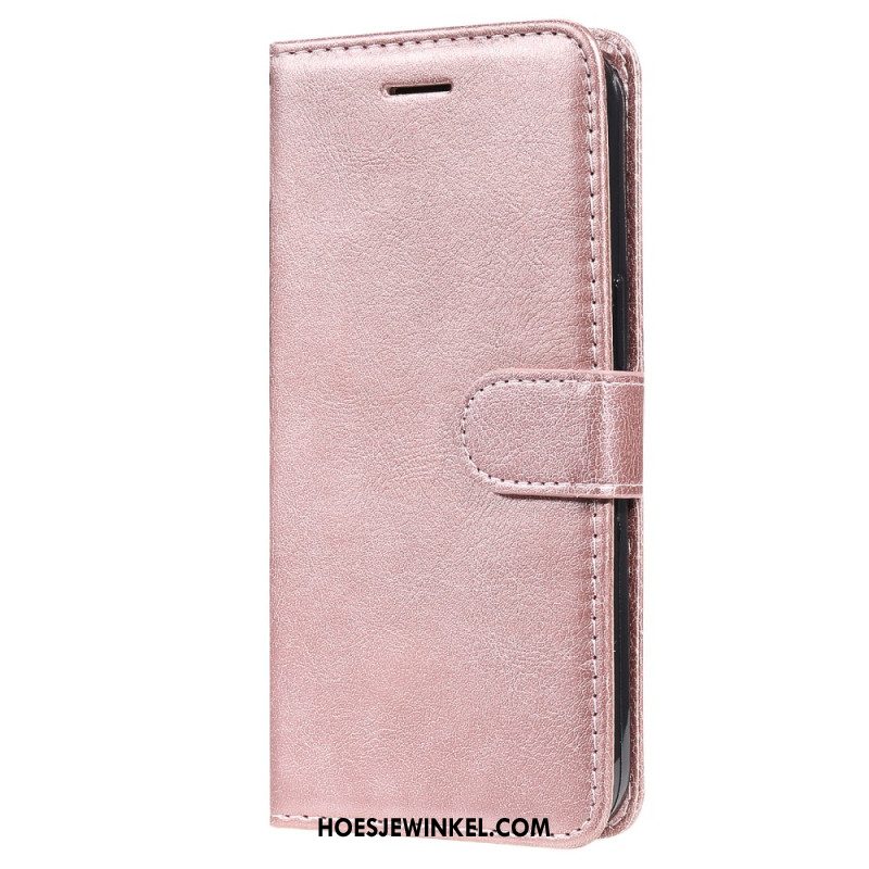 Folio-hoesje Oppo Reno 11f 5g Effen Kunstleer Met Riem