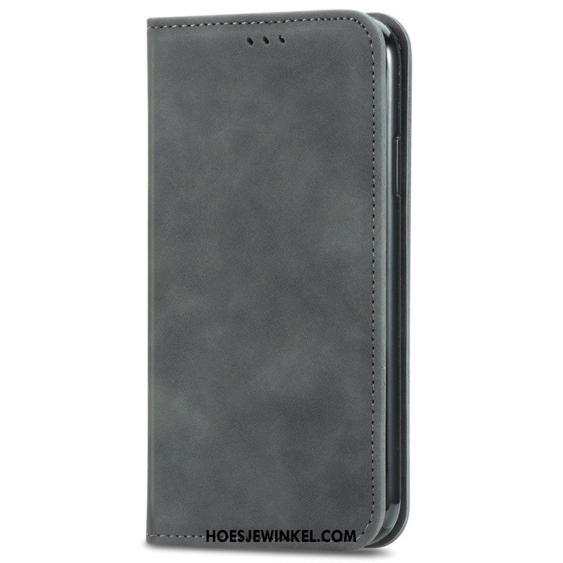 Folio-hoesje Oppo Reno 12 5g Suède-effect Bescherming Hoesje