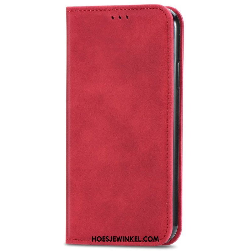 Folio-hoesje Oppo Reno 12 5g Suède-effect Bescherming Hoesje