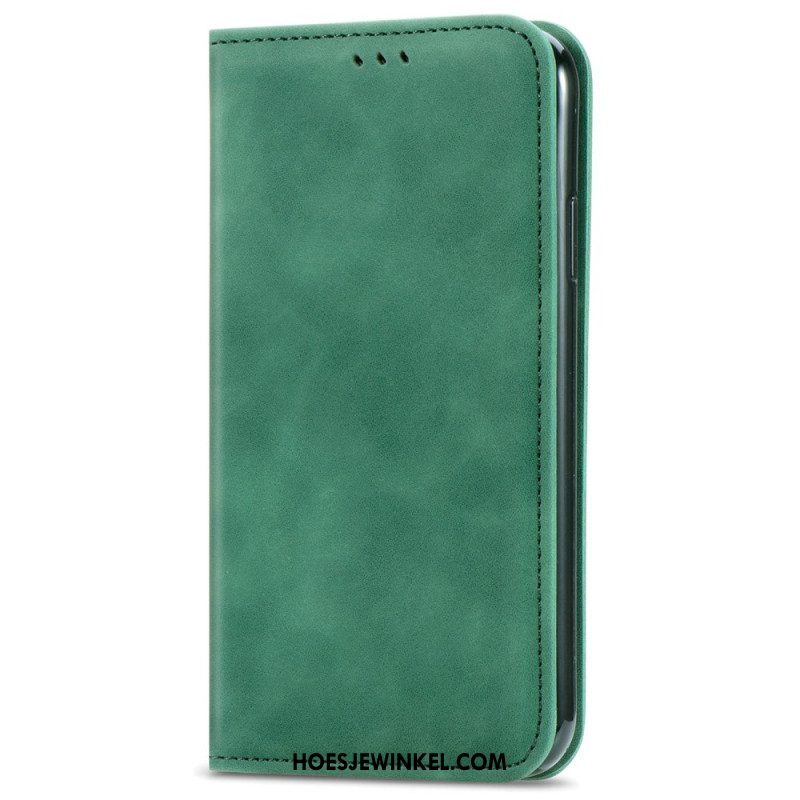 Folio-hoesje Oppo Reno 12 5g Suède-effect Bescherming Hoesje