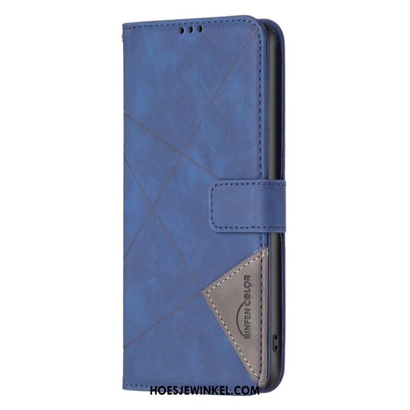 Folio-hoesje Oppo Reno 12 5g Telefoonhoesje Geometrie Binfen Kleur