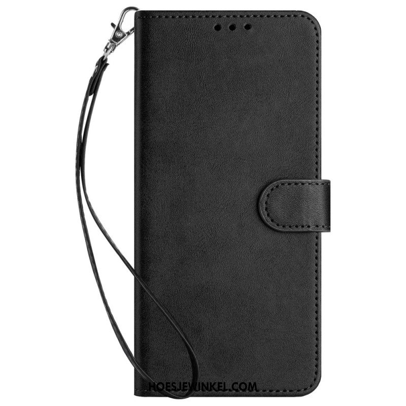 Folio-hoesje Oppo Reno 12 5g Telefoonhoesje Ledereffect Met Riem