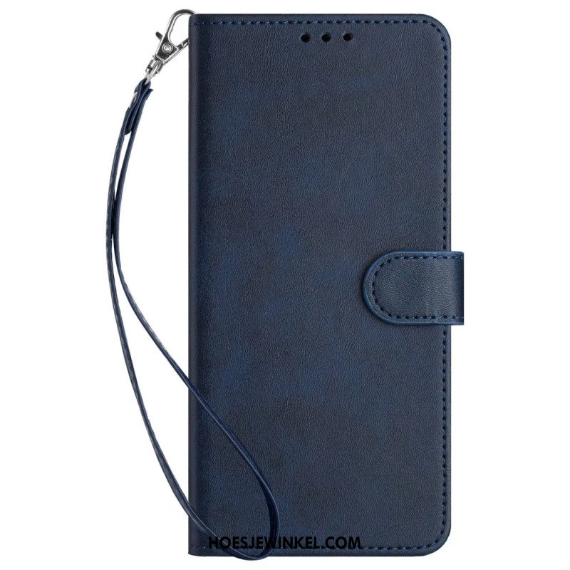 Folio-hoesje Oppo Reno 12 5g Telefoonhoesje Ledereffect Met Riem