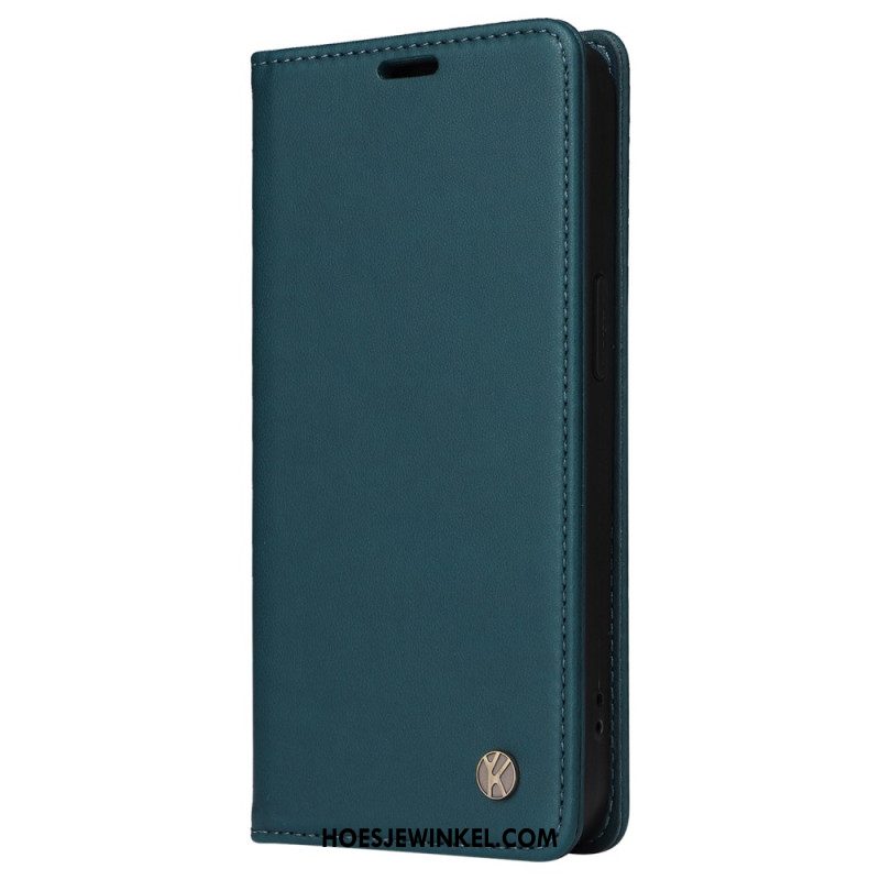 Folio-hoesje Oppo Reno 12 5g Yikatu Lederen Stijl Bescherming Hoesje