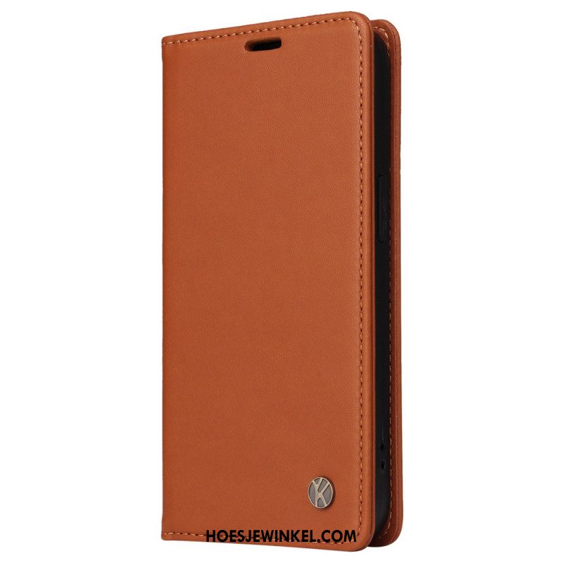 Folio-hoesje Oppo Reno 12 5g Yikatu Lederen Stijl Bescherming Hoesje