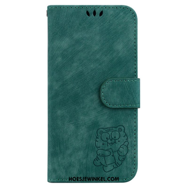 Folio-hoesje Oppo Reno 12f 5g Telefoonhoesje Tijgerpatroon