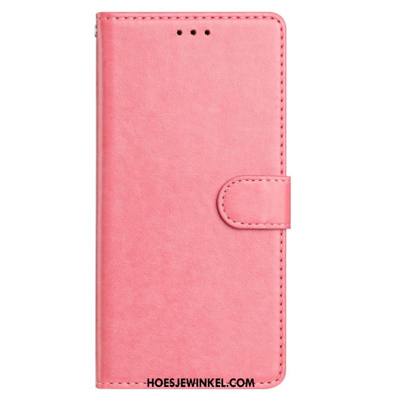 Folio-hoesje Samsung Galaxy A16 5g Telefoonhoesje Effen Kunstleer