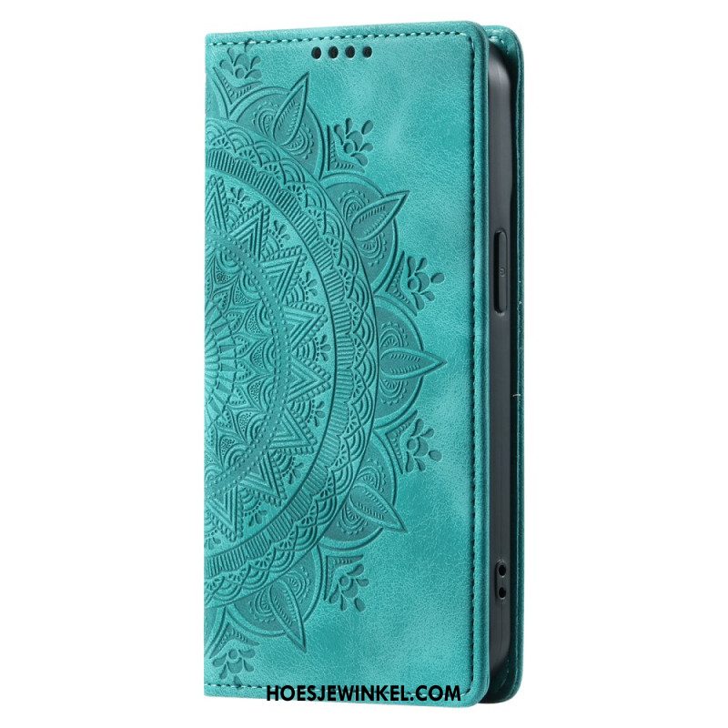 Folio-hoesje Samsung Galaxy A16 5g Telefoonhoesje Mandala-patroon Met Suède-effect