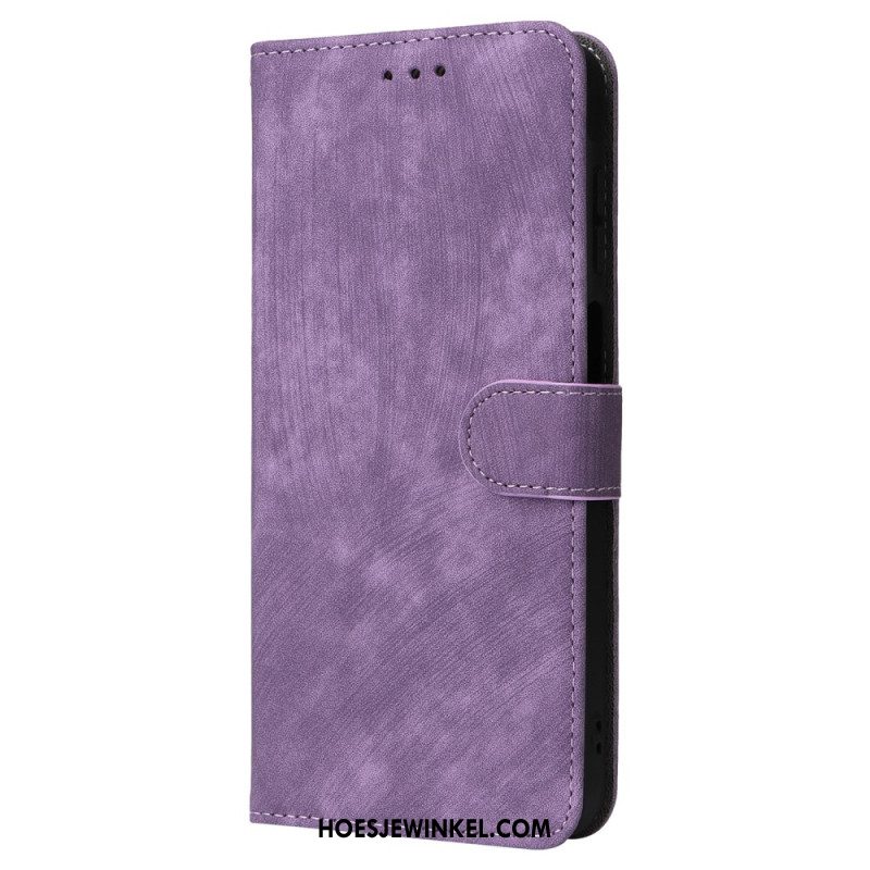 Folio-hoesje Samsung Galaxy A16 5g Vintage Suède-effect