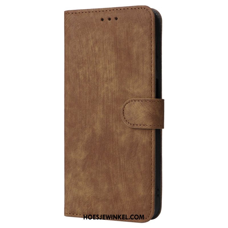 Folio-hoesje Samsung Galaxy A16 5g Vintage Suède-effect