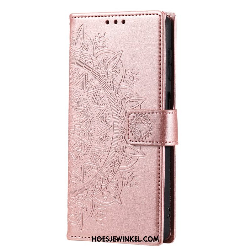 Folio-hoesje Samsung Galaxy A55 5g Mandala Zon Met Riem