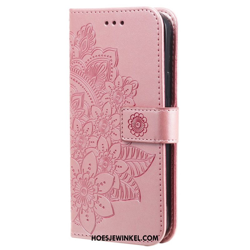 Folio-hoesje Samsung Galaxy A55 5g Telefoonhoesje Bloemenmandala Met Bandje