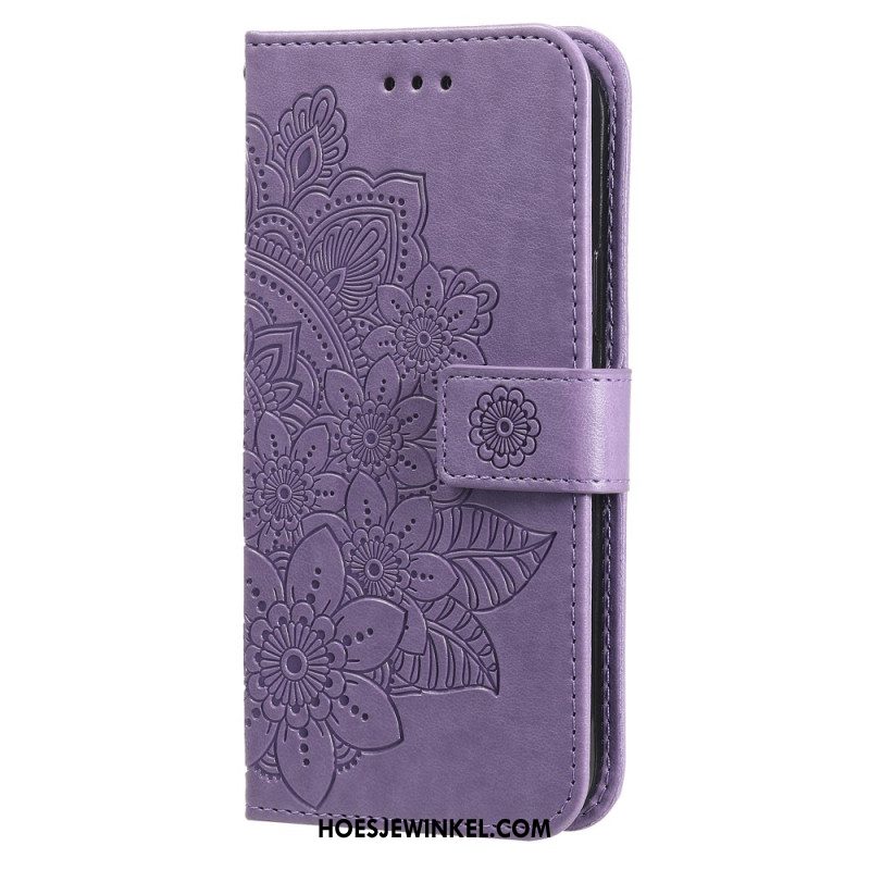 Folio-hoesje Samsung Galaxy A55 5g Telefoonhoesje Bloemenmandala Met Bandje