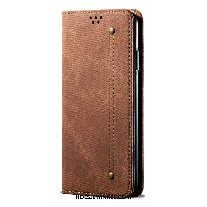 Folio-hoesje Samsung Galaxy M55 5g Jeansstof