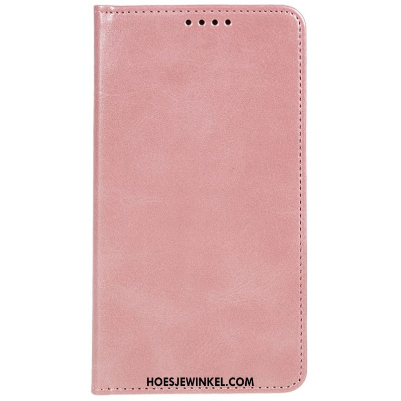 Folio-hoesje Samsung Galaxy S24 5g Effen Kunstleer Bescherming Hoesje