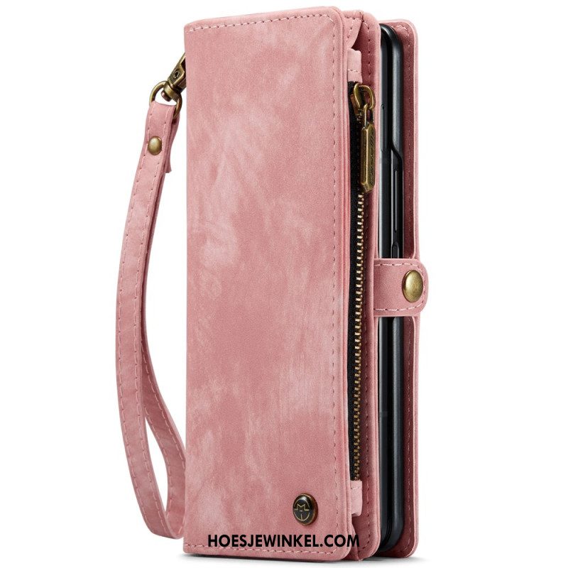 Folio-hoesje Samsung Galaxy Z Fold 6 Telefoonhoesje Caseme Portemonnee Met Suède-effect