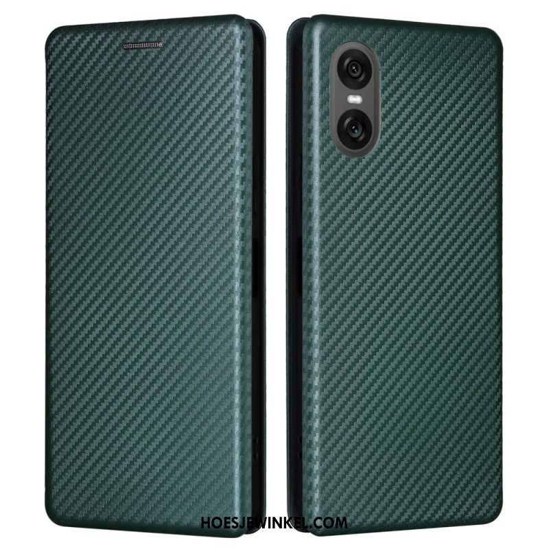 Folio-hoesje Sony Xperia 10 Vi Koolstofvezel